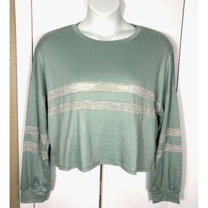 Blumin Women’s Long Sleeve Top Mint Green 1X
